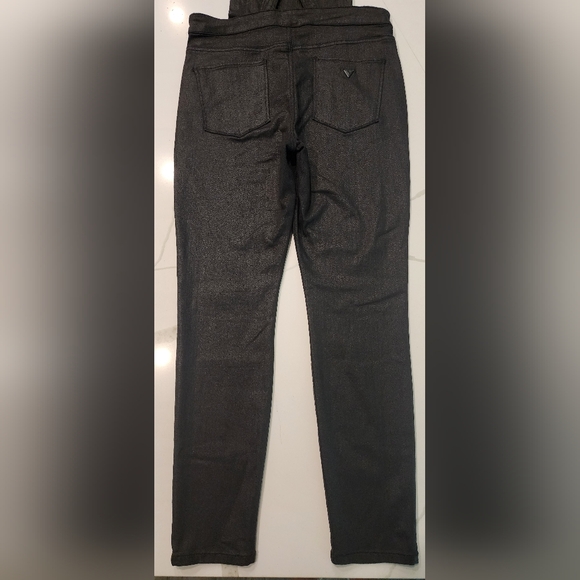 Guess Black Bib Overalls Stretch Dress Pants Romper Women's L - Picture 5 of 14